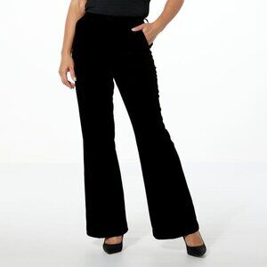 C Wonder by Christian Siriano Velvet Trouser Pants Size 14 Black Business Casual